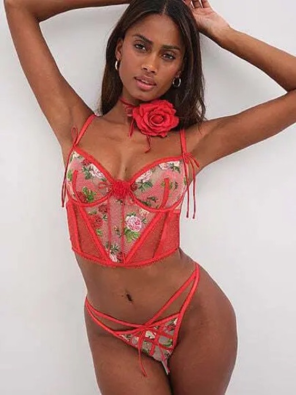 For Love and Lemons Anika Corset Rose Bustier